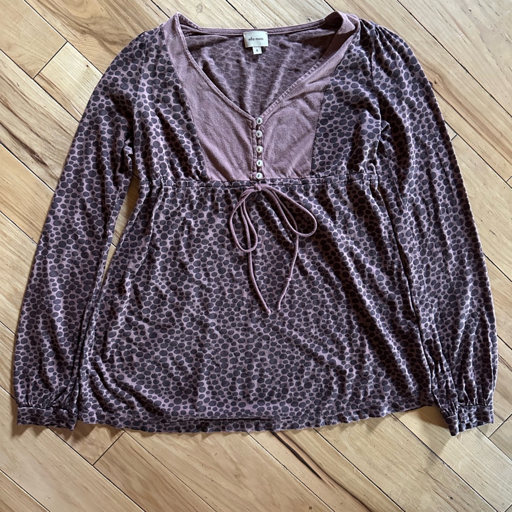 Ella Moss Brown Long Sleeve Top